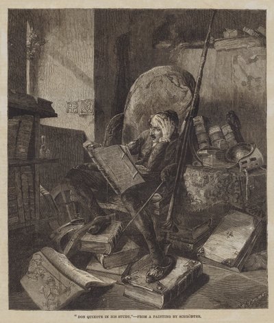 Don Quixote in his Study by Adolf Schreyer